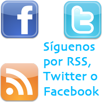siguenos en rss, twitter o facebook